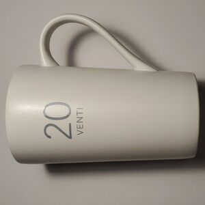 White 20 oz venti Starbucks mug